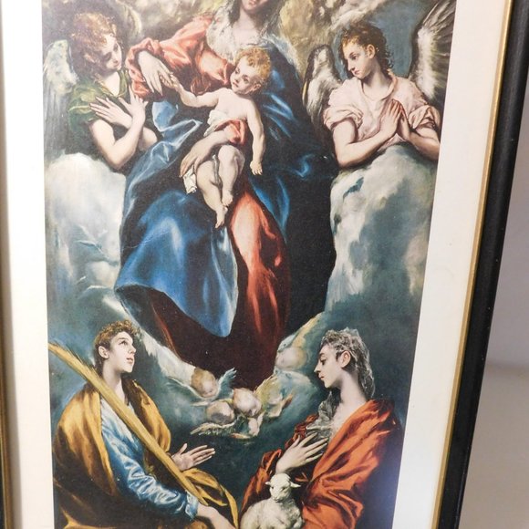 Vintage El Greco The Virgin with St. Ines and St. Tecla Framed Art Print - Picture 2 of 9
